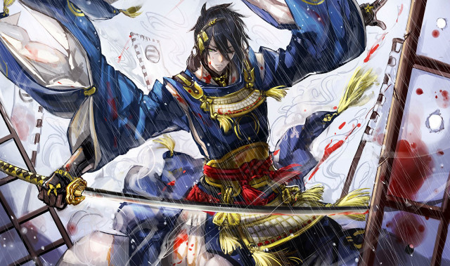Man costume sword ladder blood free wallpaper for desktop - medium preview image