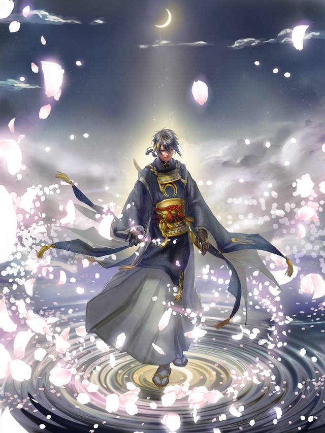 Man blue outfit standing water #3 free wallpaper for mobile - medium preview image