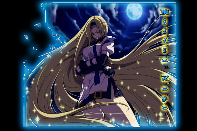 Anime blonde hair night sky free wallpaper for desktop - medium preview image