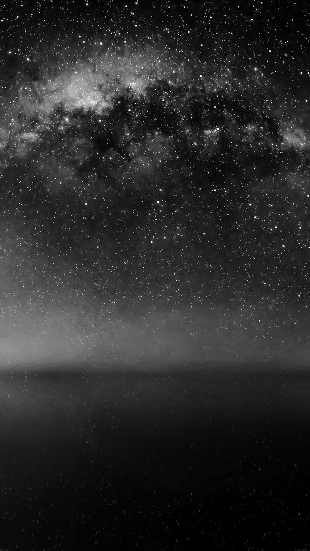 Black white night sky stars free wallpaper for mobile - medium preview image