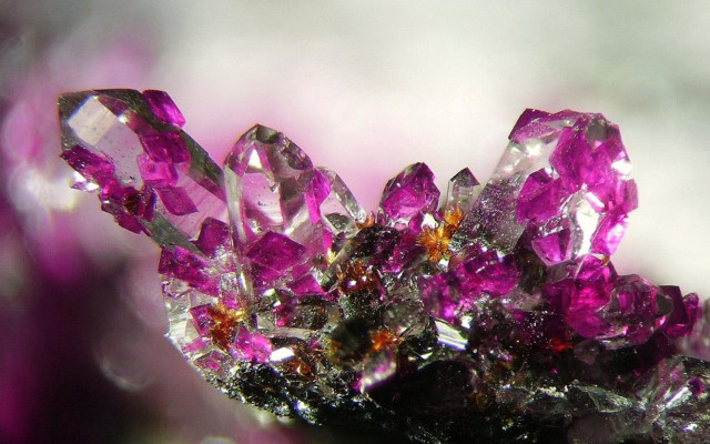 Purple crystals purple rock white free wallpaper for desktop - medium preview image