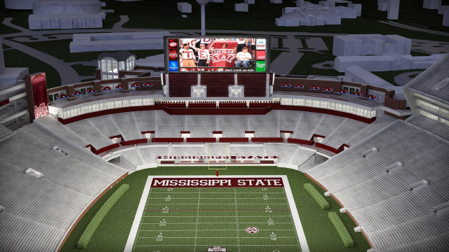 Stadium football field large screen free wallpaper for desktop - medium preview image