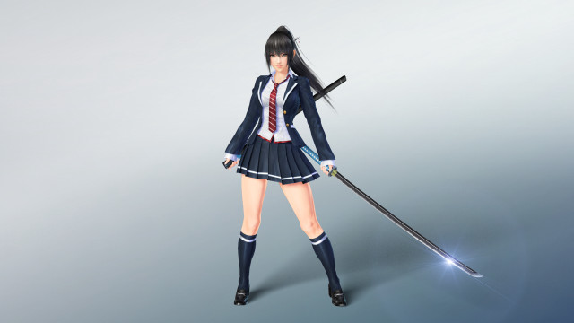 Woman uniform holding sword in free wallpaper for desktop - medium preview image