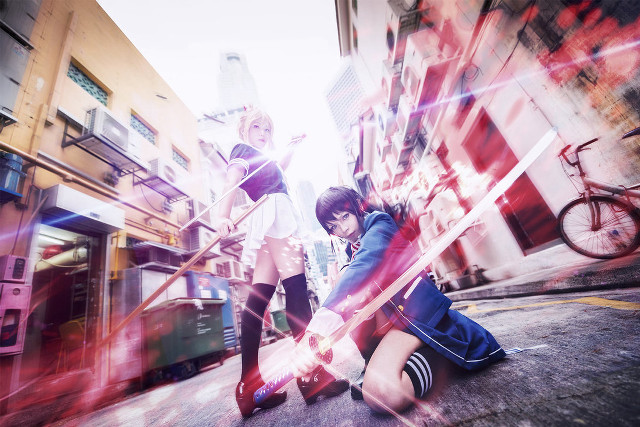 People group street building bike free wallpaper for desktop - medium preview image