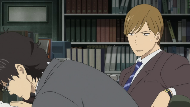 Man suit tie sitting book free wallpaper for desktop - medium preview image