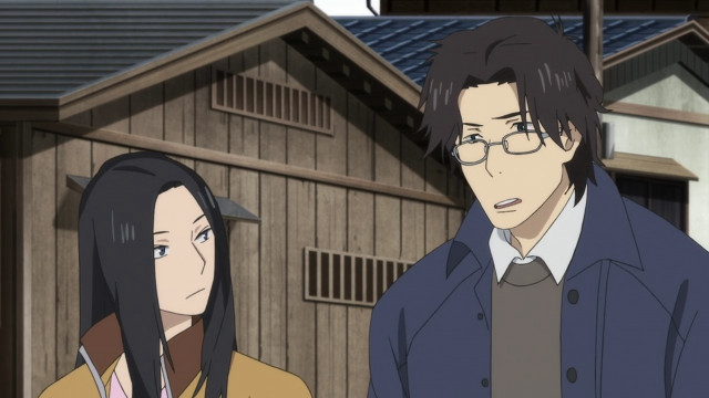 Man woman building roof side free wallpaper for desktop - medium preview image