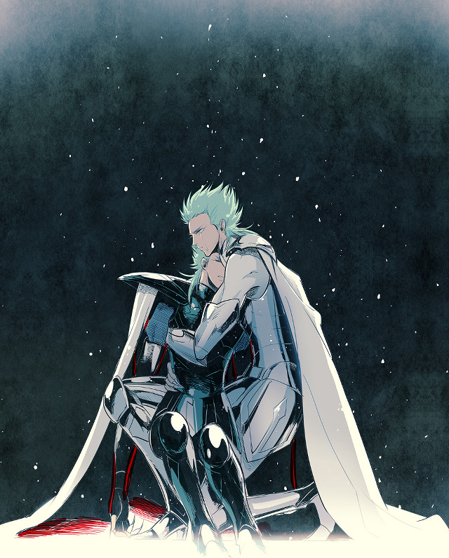 Man sitting sword blood neoromanticism free wallpaper for mobile - medium preview image