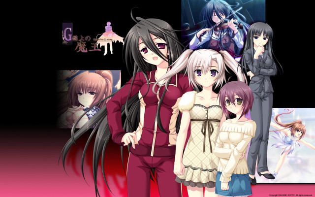 Anime girls group black pink free wallpaper for desktop - medium preview image