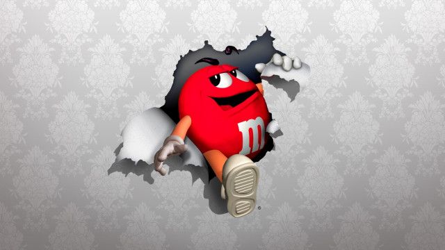 Cartoon character breaking wall toothbrush free wallpaper for desktop - medium preview image