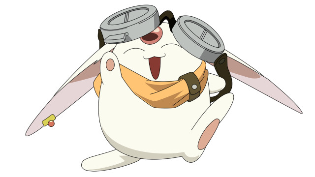 Cartoon bunny goggles scarf head free wallpaper for desktop - medium preview image