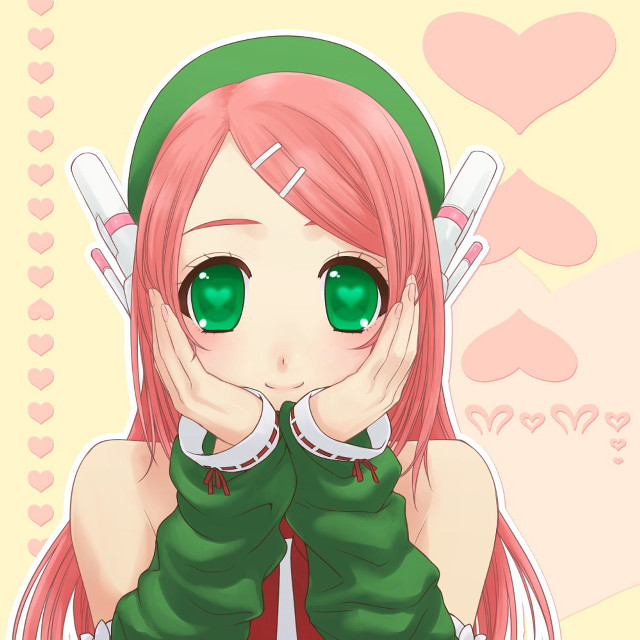 Girl green eyes green hat free wallpaper for tablet - medium preview image