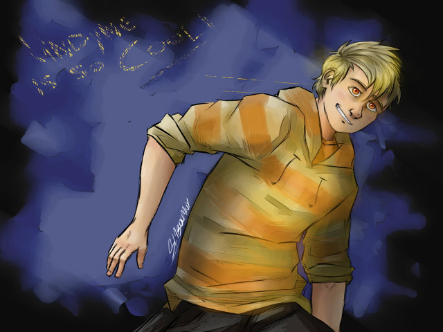 Boy yellow shirt black shorts free wallpaper for desktop - medium preview image