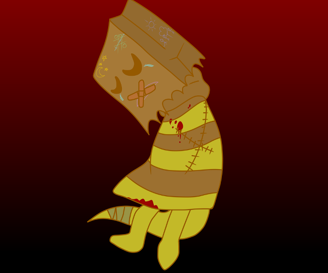 Cartoon character hat cross chest free wallpaper for desktop - medium preview image