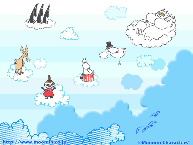 Cartoon man flying sky animals free wallpaper for desktop - medium preview image
