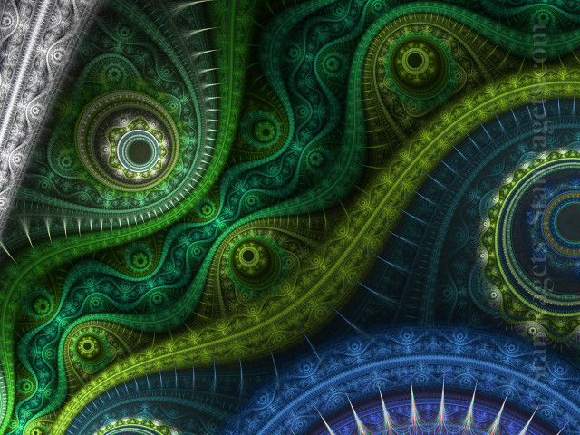 Spiral design blue green background free wallpaper for desktop - medium preview image