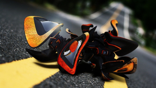 Sunglasses road yellow line black free wallpaper for desktop - medium preview image