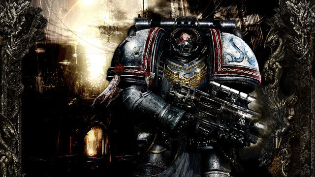 Man suit machine gun helmet free wallpaper for desktop - medium preview image