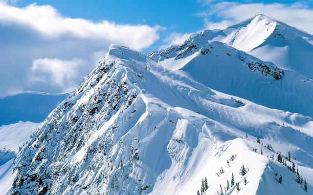 Snowy mountain sky clouds background #8 free wallpaper for desktop - medium preview image