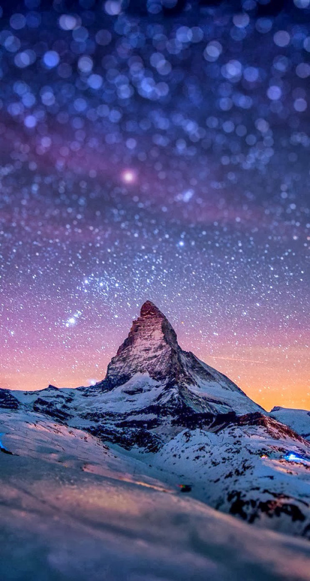 Mountain sky stars tent foreground free wallpaper for mobile - medium preview image