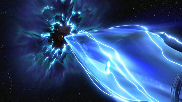 Blue black star background planet free wallpaper for desktop - medium preview image