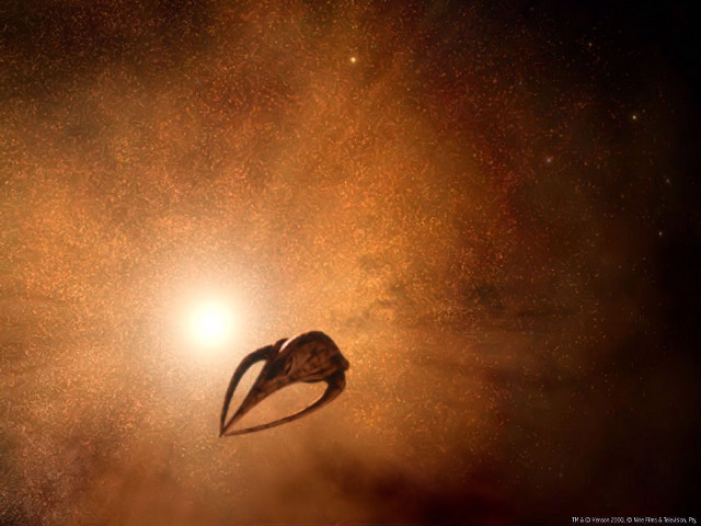 Space shuttle star filled sky free wallpaper for desktop - medium preview image