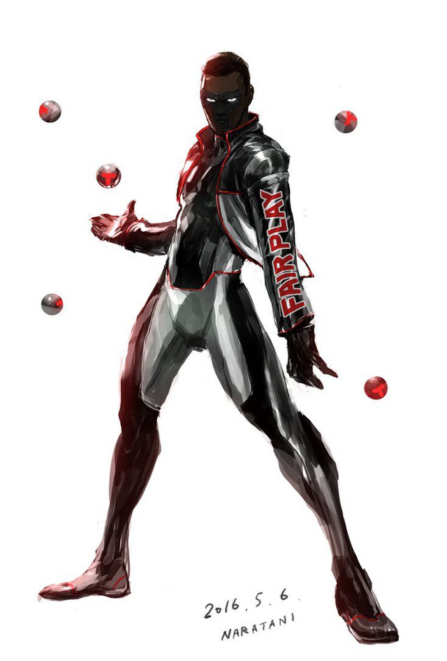 Man black white suit red free wallpaper for mobile - medium preview image