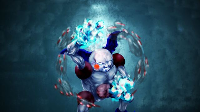 Cartoon character red blue outfit free wallpaper for desktop - medium preview image