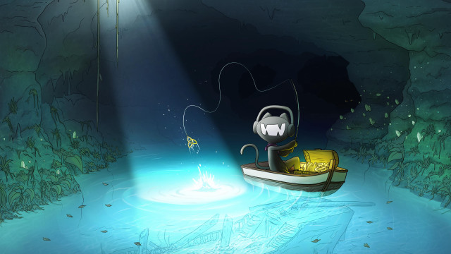 Cartoon character boat cave light free wallpaper for desktop - medium preview image