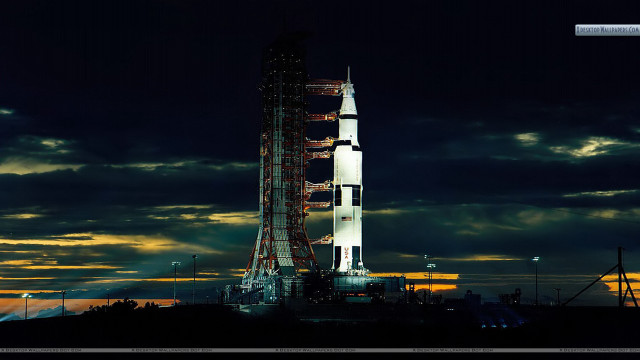 Rocket building cloudy night full free wallpaper for desktop - medium preview image