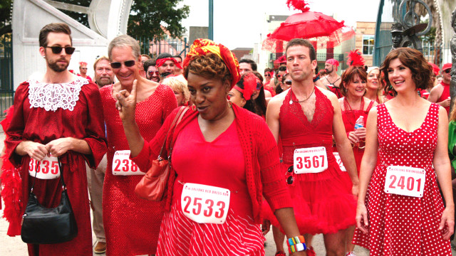 Feminist race group red dresses free wallpaper for desktop - medium preview image