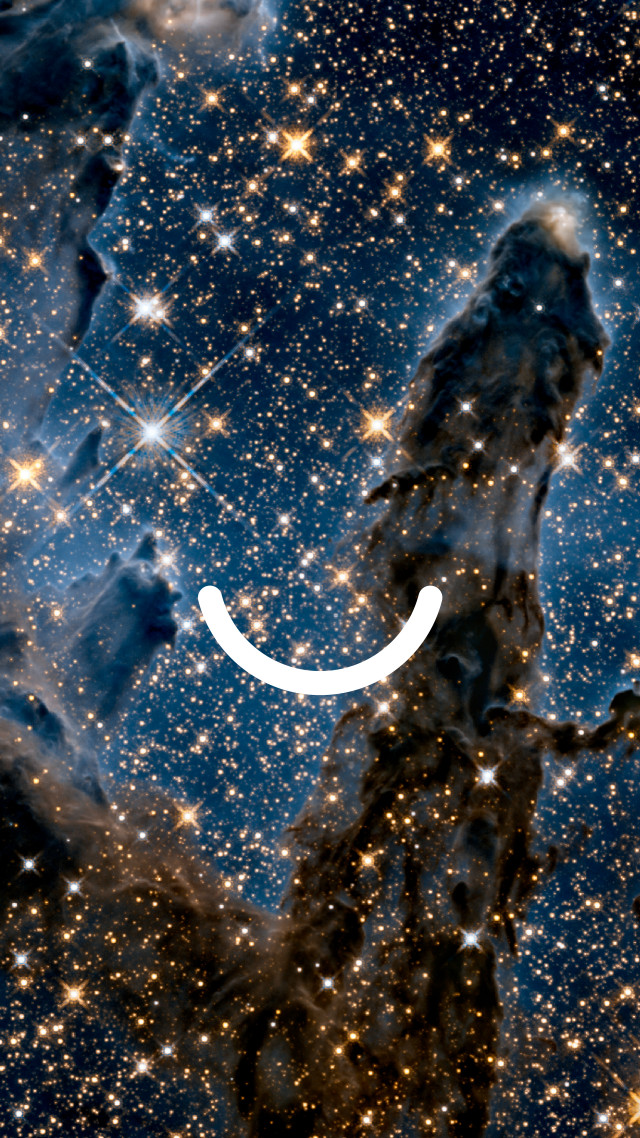 Face sky stars smiley cosmic free wallpaper for mobile - medium preview image