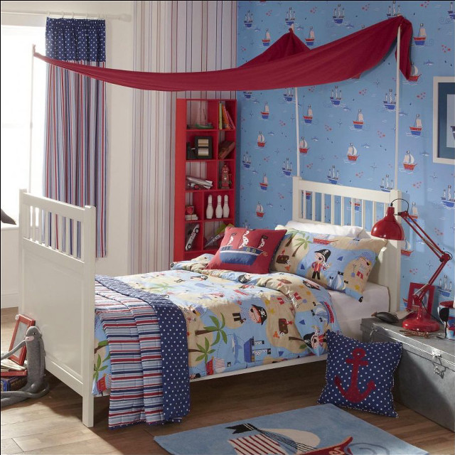 Bedroom red canopy arts crafts free wallpaper for tablet - medium preview image