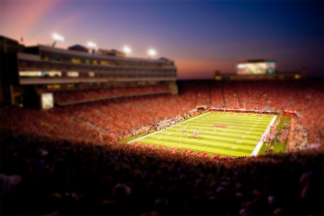 Stadium filled people football game free wallpaper for desktop - medium preview image