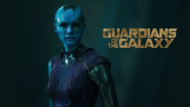 Woman blue outfit guardians galaxy free wallpaper for desktop - medium preview image