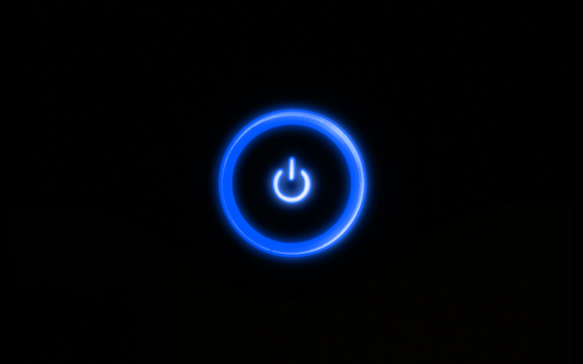 Blue light black background circle #2 free wallpaper for desktop - medium preview image