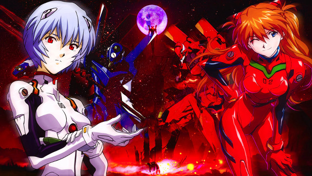 Space anime characters redbluehair whitehair free wallpaper for desktop - medium preview image