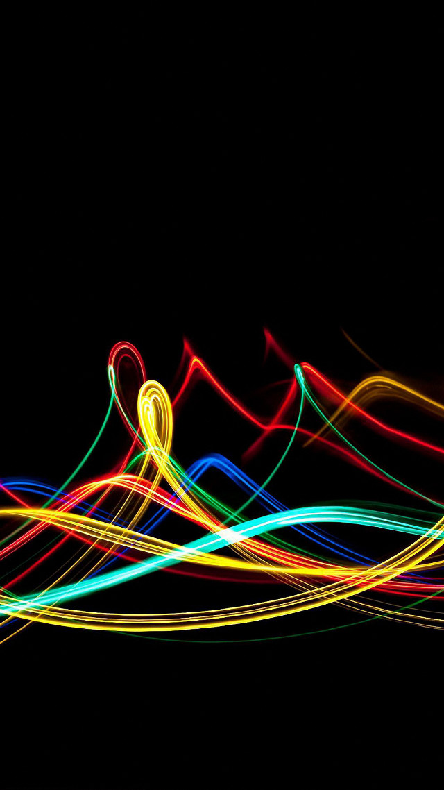 Blurry black background light painting free wallpaper for mobile - medium preview image