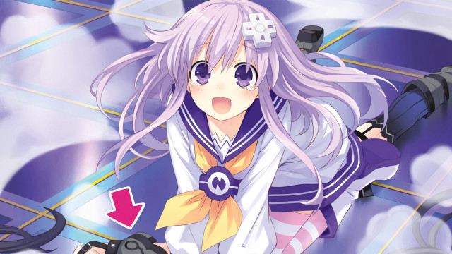 Anime girl long hair purple #4 free wallpaper for desktop - medium preview image