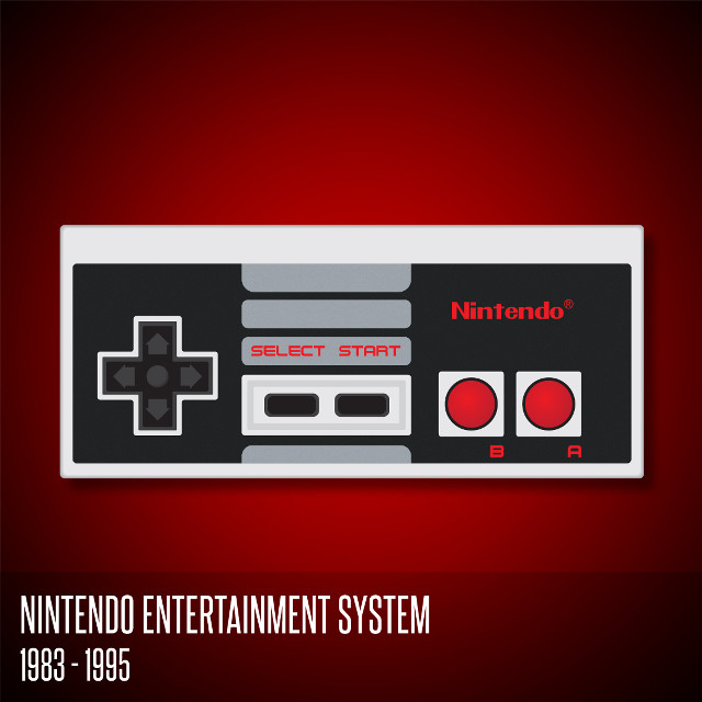 Nintendo entertainment system red background free wallpaper for tablet - medium preview image