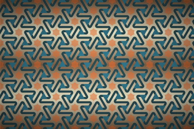 Brown background blue orange pattern free wallpaper for desktop - medium preview image