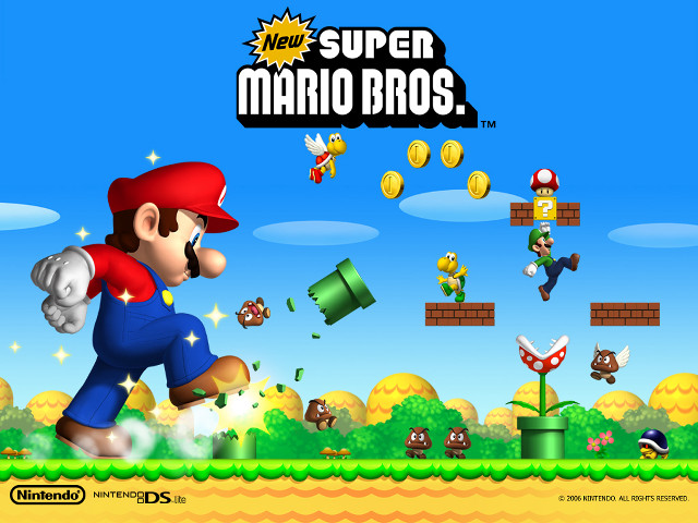 Mario running air ground nintendo free wallpaper for desktop - medium preview image