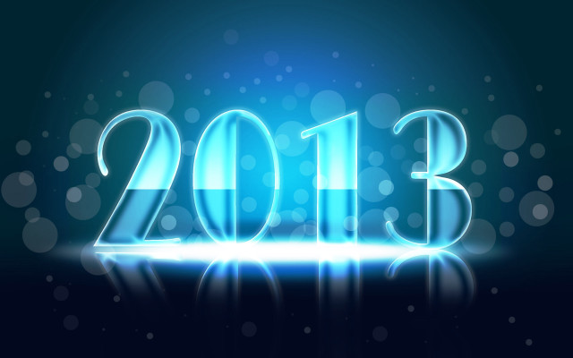 Blue 2013 newyear glowing beam free wallpaper for desktop - medium preview image
