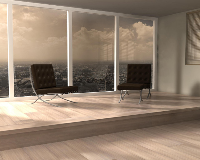 Room chair window city view free wallpaper for desktop - medium preview image