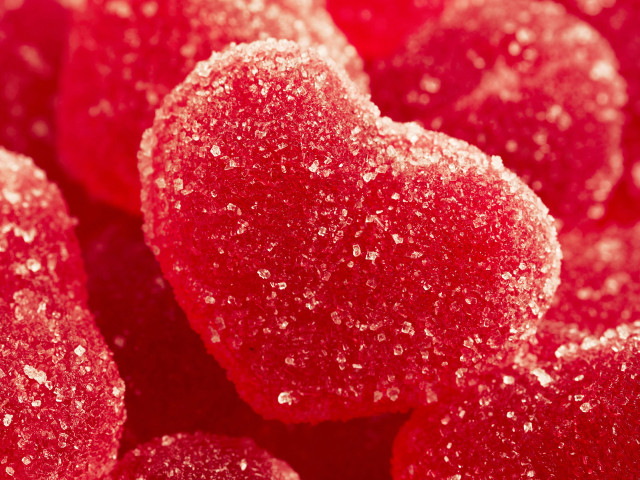 Red sugar balls close up free wallpaper for desktop - medium preview image