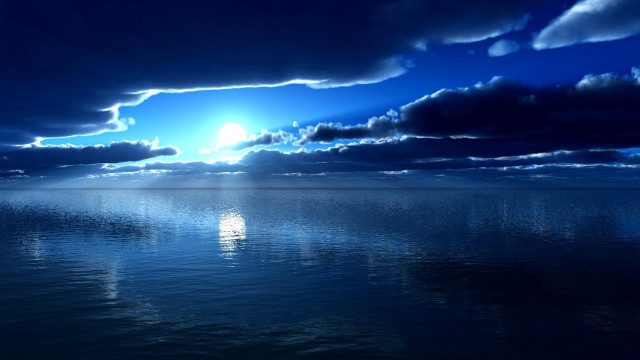 Water sky sun clouds beach free wallpaper for desktop - medium preview image
