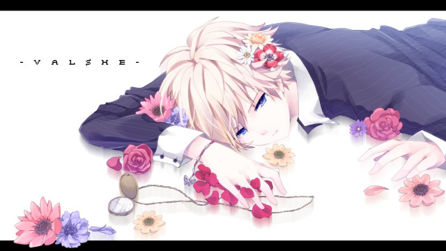 Man suit flowers hands chest free wallpaper for desktop - medium preview image