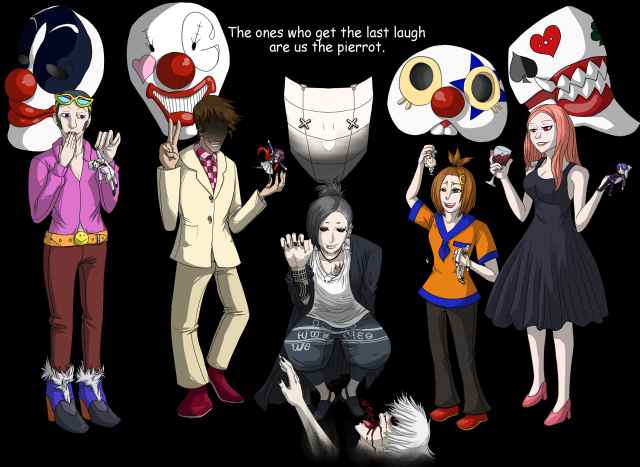 Clown masks group cellphone funny free wallpaper for desktop - medium preview image