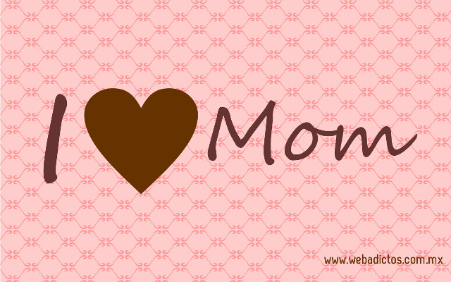Heart i love mom brown free wallpaper for desktop - medium preview image