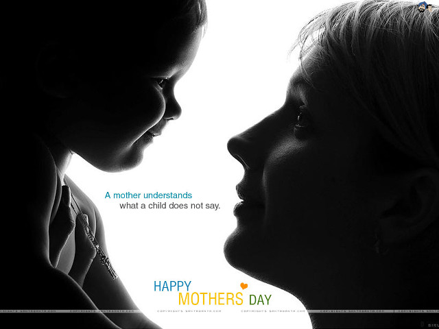 Mother daughter black white quote free wallpaper for desktop - medium preview image