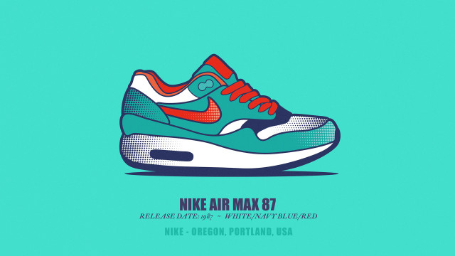 Nike air max sneakers green free wallpaper for desktop - medium preview image